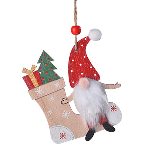Décorations de Lutins de Noël Décoration Sapin de Noël Lutin Décoration Festive Mignonne Résistante au Décoloration pour Poignée de Porte Fenêtre Mur Chambre Jardin (1/5)
