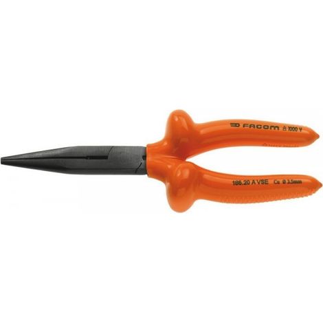FACOM - Pinces à becs demi-ronds longs isolées 1000 Volts série VSE - 185.20AVSE - Ce produit de marque Facom est neuf. (1/4)