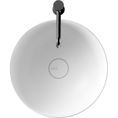 Lavabo Unica Round appoggio salvaspazio diam. 40 cm in ceramica