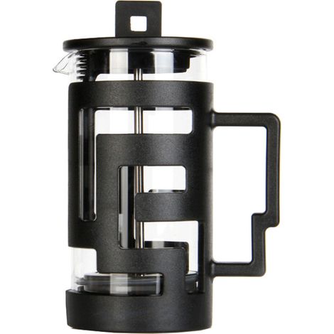 Cafetière à piston en verre noir 350 ml, motif coquillage labyrinthe (1/5)