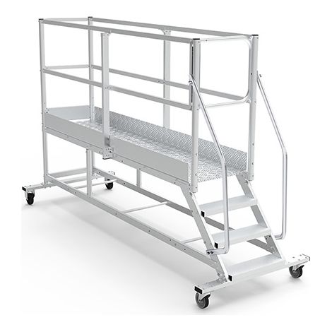 Piattaforma con ruote 4 gradini - Altezza massima di lavoro 2.80m - PTF2504PT-P