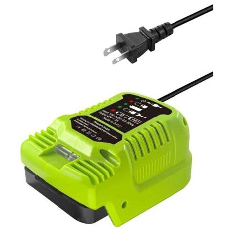 Mini chargeur pour batterie Greenworks 40 V MAX 29462, 29472 et autres prises américaines (1/4)