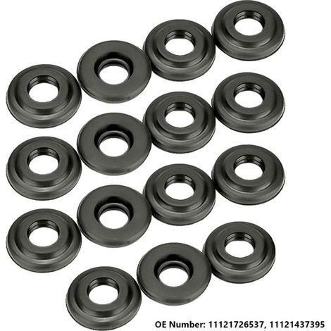 Joint de couvercle de soupape de moteur, caoutchouc ACM noir 11121726537 résistant à l'huile de fuite pour le remplacement des accessoires de voiture E46 E39 E60 E65 E66 E53 E83 (1/5)