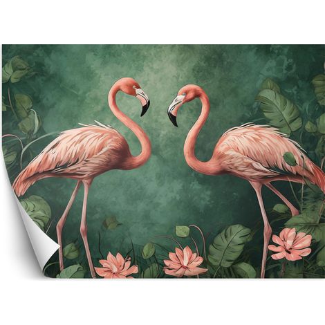 Fototapete Flamingos Tropische Tiere 100x70 cm