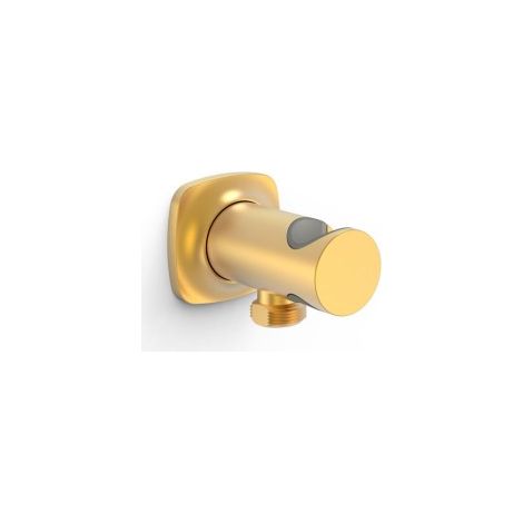 Support fixe avec arrivée d’eau pour douchette Or Mat 24K - TRES 22218201OM