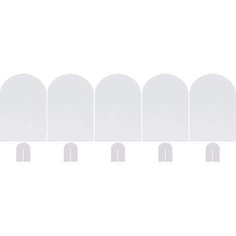 5 Cartes de Table Transparentes en Acrylique avec Support, Numéros de Siège en Demi-Cercle, Modèle Vierge (1/5)