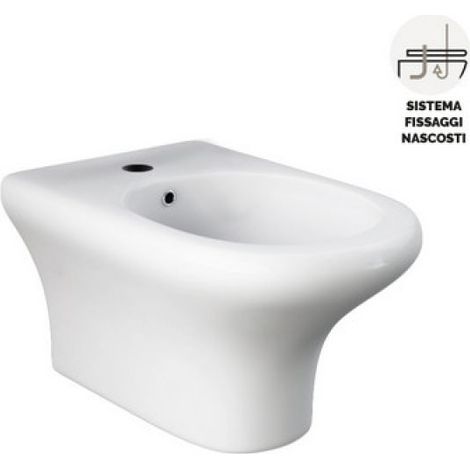 BIDET SOSPESO COMPACT FISSAGGIO NASCOSTO Erogazione Rubinetto