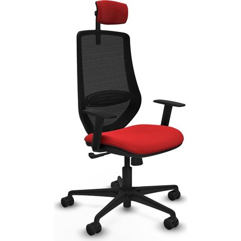 Piqueras y Crespo Mardos Silla de oficina ergonómica roja