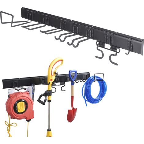 Barre de Rangement Outils 9 pièces GARBAR9PC - Système de Rangement - Charge Max 30KGS -