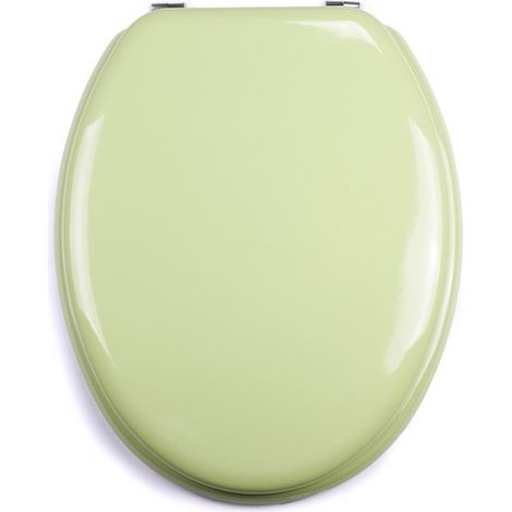 Abattant wc MDF CLEO Vert Amande - Charnières Inox MSV (1/5)