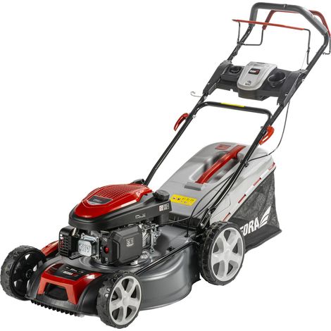Tondeuse à Gazon à Essence avec Moteur 4,0 KW, 196 cm3, V200, 51 cm, Large Plage de Coupe, réglage Central de la Hauteur de Coupe, Fonction Mulching, Fonction de Nettoyage du (1/5)