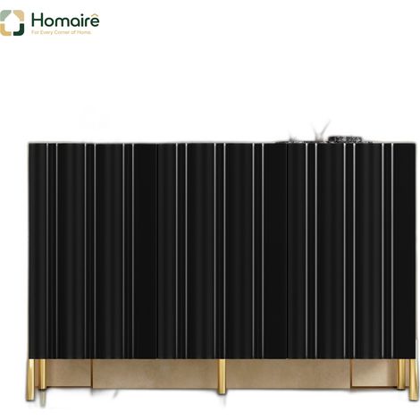 Colonnes de rangement en mdf noir 120 x 35,5 x 80 cm HOMAIRE (1/5)