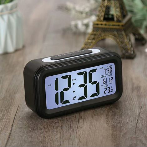 MINKUROW Sveglia Digitale Sveglia Mattina, Sveglia Digitale Silenziosa A Batteria Per Bambini Adulti Ampio Display A Led Calendario Della Temperatura, Sveglia Da Viaggio Con Funzione Snooze Luce Nottu (1/3)