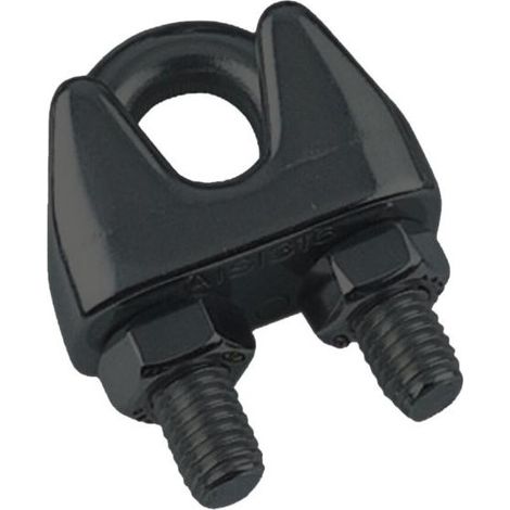 Serre cable étrier Inox A4 Noir Pour Câble De Diamètre 3-1 pièce
