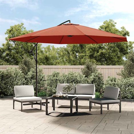 Parasol de jardin en porte-à-faux et poteau en acier (1/5)
