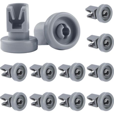 12 Pièces Petit Roulettes Panier Lave Vaisselle Compatible avec AEG Zanussi Privileg Favorit - Gris Roue Chariot Lave-vaisselle Accessoires de Rechange Roulette Tiroir Lave vaisselle (1/5)