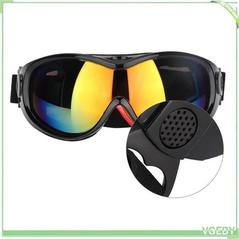 Lunettes pour chien - FAFEICY - Modèle standard - Lentille polycarbonate 400UV - Bandeau élastique réglable - Noir (1/5)