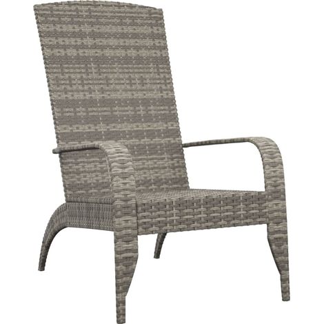 Maison Exclusive - Sedia da giardino Adirondack grigia in polyrattan