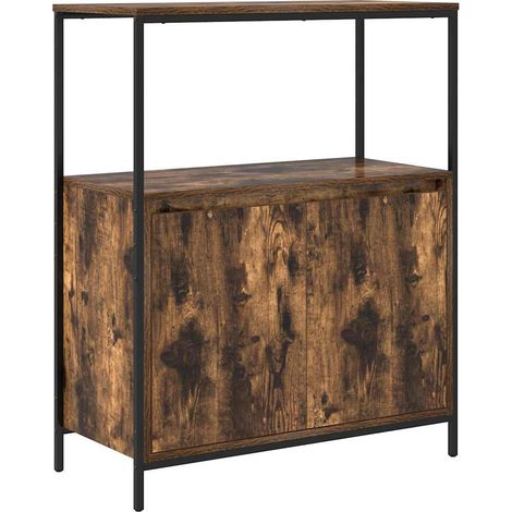 Maison Exclusive - Badschrank mit Regalen Räuchereiche 76,5x35x95