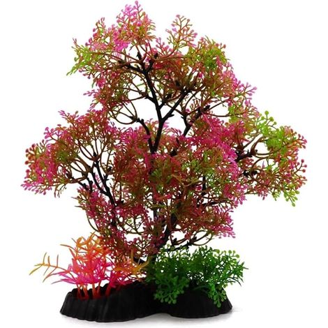 Plante Aquarium Artificielle, Longue 23 cm Décorations Aquarium, Plantes Hydroponiques Base Epaissie, Réservoirs Poissons Aquariums (1/5)