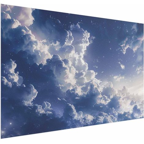 Poster – Sternenklare Wolken und ein sanftes Licht über einem Himmelsausschnitt (1/4)