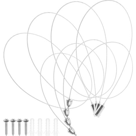 Cordon de suspension en acier inoxydable pour lampes lot de (1/5)