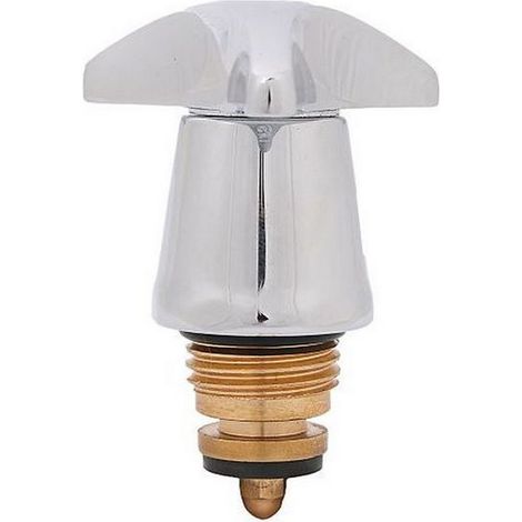 Schlösser Sanitär-Oberteil, mit 3-Sterngriff, Farbpunkt Blau/Rot, DN10, 3/8, aus Messing (1/2)