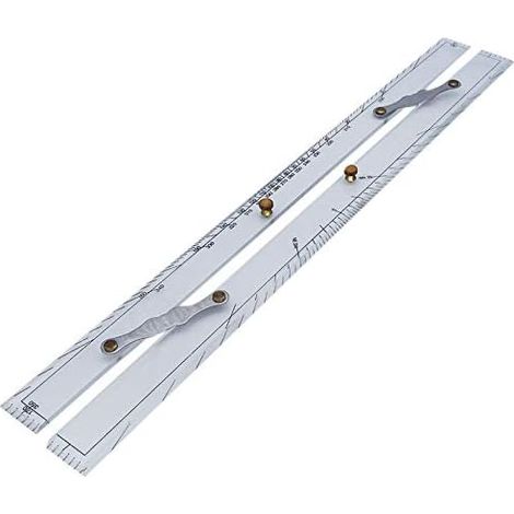 Ruler Parallèle - Règle Marine pour Cartes Nautiques - 450 mm - Pour Traçage de Routes et Relèvements - 1 Pièce (1/5)