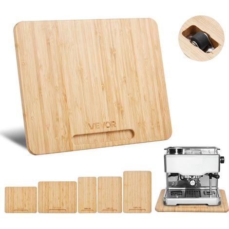 Plateau Coulissant pour Appareils de Cuisine, 26,7x33 cm, Plateau Roulant avec Roulettes en Caoutchouc, Poignée Creuse, Planche Mobile pour Cafetière, Petit Électroménager Cuisine, Couleur Bois (1/5)