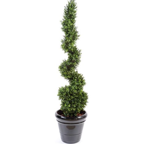 Plante artificielle haute gamme Spécial extérieur / Buis Artificiel forme Spirale - Hauteur : 160 cm (1/3)