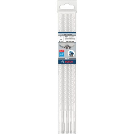 Bosch PRO Hammerbohrer SDS-plus-5X, 8 x 200 x 260 mm, (10 Stk.)