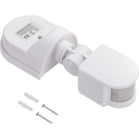 1 pièce AC 220V-240V PIR capteur Infrarouge de Mouvement corporel détecteur de lumière,Interrupteur d'éclairage Domestique étanche IP44 extérieur avec Plage de détection de 180°