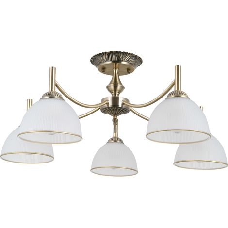 Hängelampe FENER 5 E27 Antikmessing ITALUX PND-40653-5-ABR-WH (1/2)