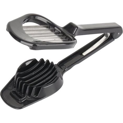 Cortador de huevos - Cortador de huevos multifuncional - Manual - Negro - Corta huevos - Ideal para la cocina - Apto para lavavajillas (1/5)