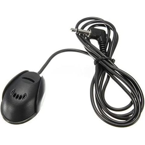 Microfono per autoradio per chiamate in vivavoce Bluetooth, compatibile con Kenwood, Alpine e JVC. Connettore da 3,5 mm, plug and play, con cavo da 3 m.