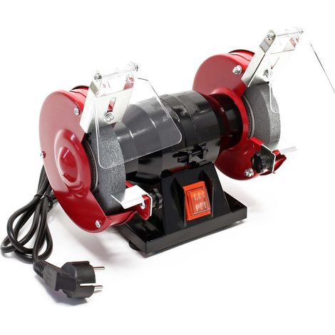 Doppia smerigliatrice 120W 2950 giri/min con 2 mole Ø125mm per sgrossatura e finitura