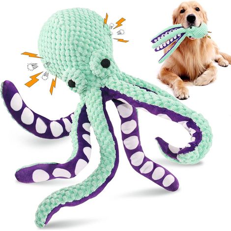 Jouet Chien Squeaky - Jouet Peluche pour Chiens Petits Moyens et Grands - 34 cm - Câlin - Tirer - Jeter - 1 Pièce (1/5)