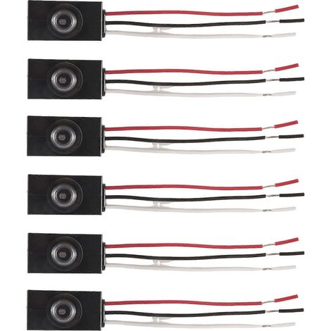 Lot de 6 capteurs crépusculaires pour éclairage extérieur, interrupteur photoélectrique 120-277 V, capteur de lumière à cellule photoélectrique (1/5)