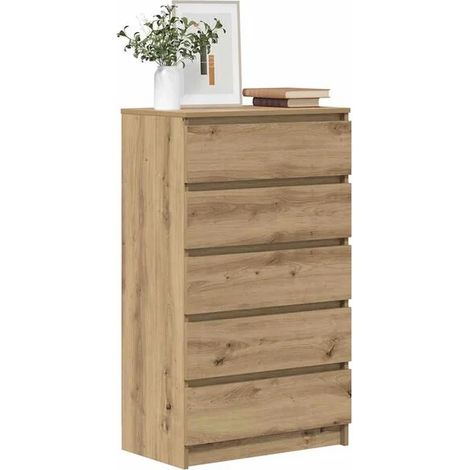 Cuvette de Toilette en Bois Massif Chêne, Design Ingénierie Durable, 60x36x103 cm, Style Rustique Élégant pour Salle de Bain (1/5)