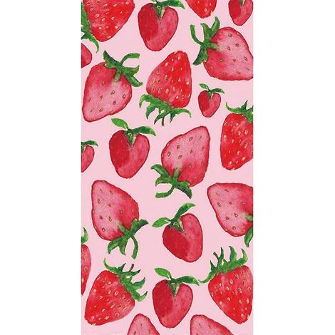 Serviette de plage à motif fraise, serviette de plage surdimensionnée en microfibre pour enfants et femmes, légère (30 x 59 cm), séchage rapide et sans sable. (1/3)
