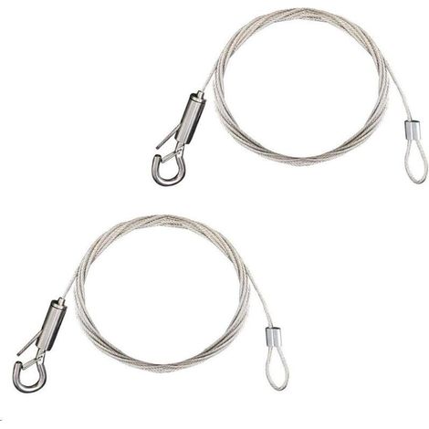 Stück verzinkter Edelstahldraht zum Aufhängen von Rahmen/Lampen/Bilderleisten/Spiegeln/Gardinen – 1,5 mm x 2 m, max. Belastung 30 kg