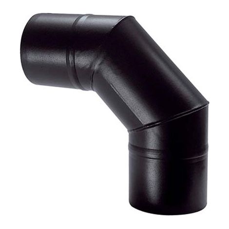GOMITO PELLET 90  ° NERO OPACO SAVE  CM  8