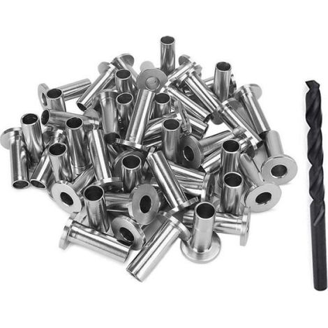 Manchon De Protection - Acier Inoxydable T316 - Pour Garde-Corps Câble 1/8 Pouce - Longueur 20 mm - Argent - Lot De 40 (1/4)