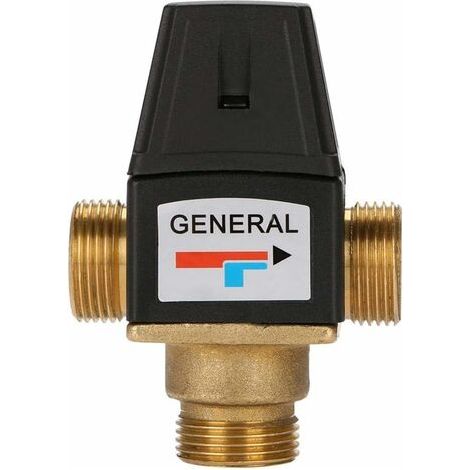 Robinetterie Thermostatique Monobloc - Robinet Mélangeur 3 Voies En Laiton - Pour Chauffe-Eau Solaire Et Chauffage Par Le Sol - 1 Pièce (1/5)