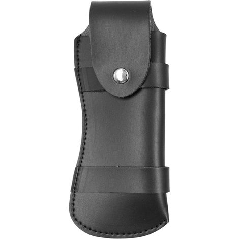 Bolsa para cuchillos, funda protectora de cuero, bolsa para cinturón para exteriores resistente a la intemperie, portacuchillos protector plegable para facilitar su transporte (negro)