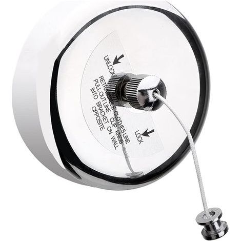 Acier Inoxydable Rétractable Corde à Linge Rétractable Étendoir à Vetements Extensible 3,8m Séchoir à Linge Rétractable Intérieur Extensible Étendoir à Linge pour Hôtel,Salle de Bains,Balcon (1/5)