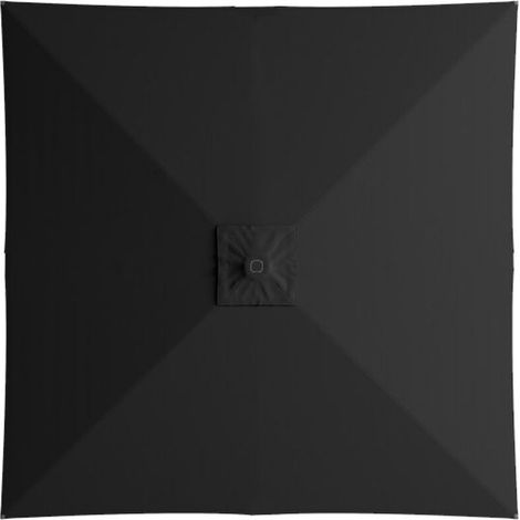 Parasol de jardin carré en polyester, auvent de rechange pour parasol de marché de 2 m, auvent de rechange pour parasol de table d'extérieur (noir) (1/3)