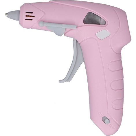 Ce pistolet à colle thermofusible sans fil et rechargeable est doté d'une buse anti-brûlure et est livré avec 30 bâtons de colle, ce qui le rend adapté aux bureaux, aux écoles et autres lieux similair (1/5)