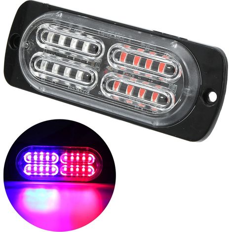 Lampe Flash Ultra-Mince Universelle 9-30V pour Van Voiture, Feu de Secours IP66, Étanche, Clignotant d'Avertissement (Couleur Aléatoire) (1/3)
