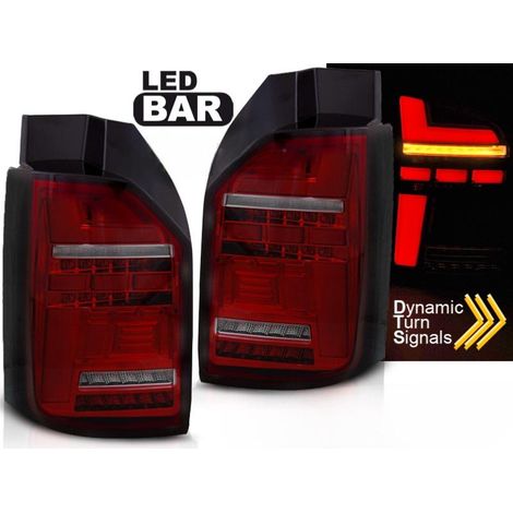 Paire de feux VW T6.1 20- FULL LED BAR DYN rouge fume (1/5)